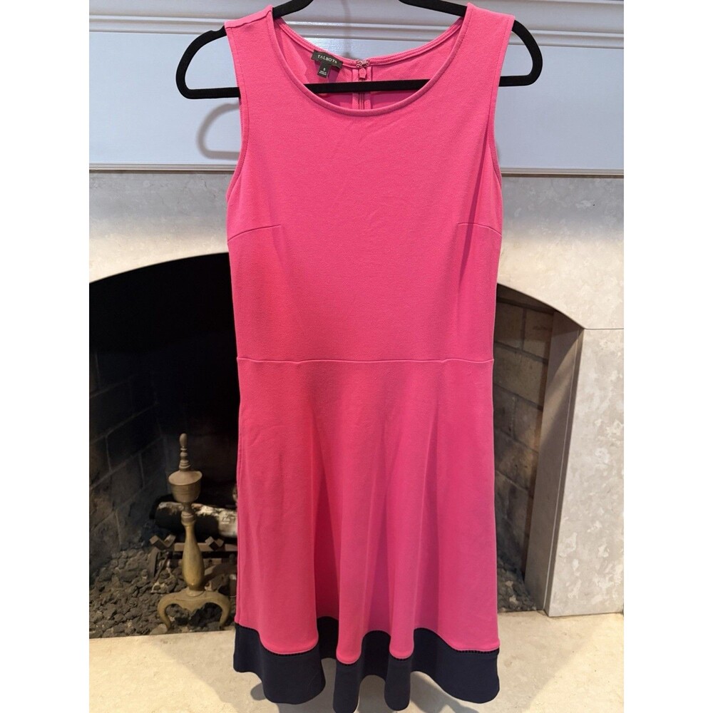 Talbots Color Block Dress Fit And Flare Size Small